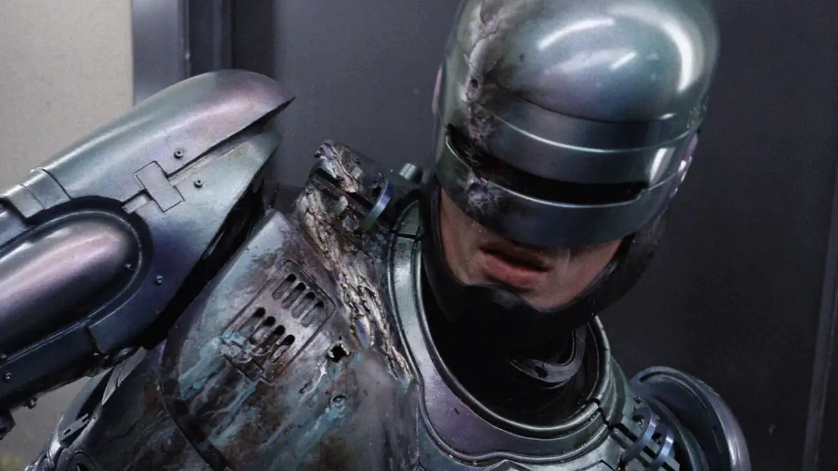 Robocop - O Policial do Futuro (Robocop, 1987). Estúdio Telecine (DVD/Blu-Ray/Televisão/TV Paga/Netflix/Crackle/Telecine Play). Peter Weller (Oficial Alex J.Murphy/RoboCop) por Júlio Cezar.